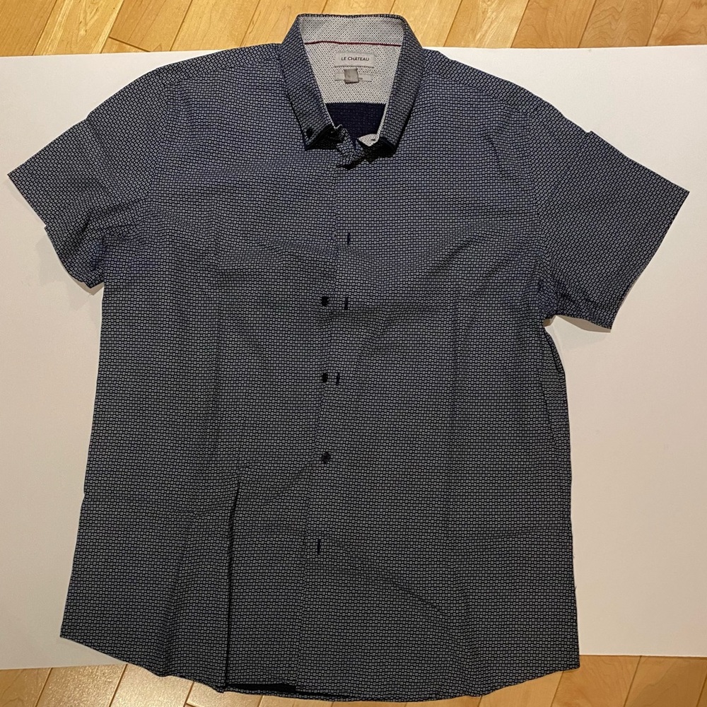 Le chateau navy dress shirt XXL